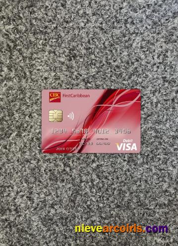 Bahamas FirstCaribbean International bank visa card photolook